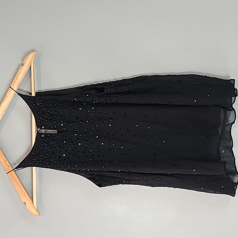 Milly Black Beaded Halter Tank Top - Picture 6 of 7